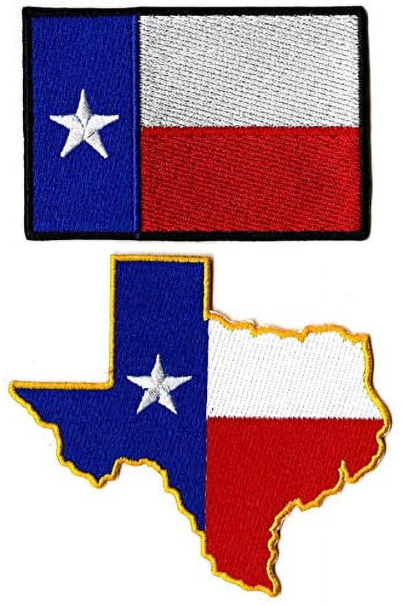 Texas State Flag Patch | The Lone Star Embroidered Die Cut Iron On | Small - by Nixon Thread Co.