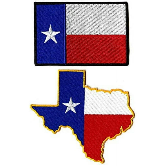 Texas State Flag Patch | The Lone Star Embroidered Die Cut Iron On | Small - by Nixon Thread Co.