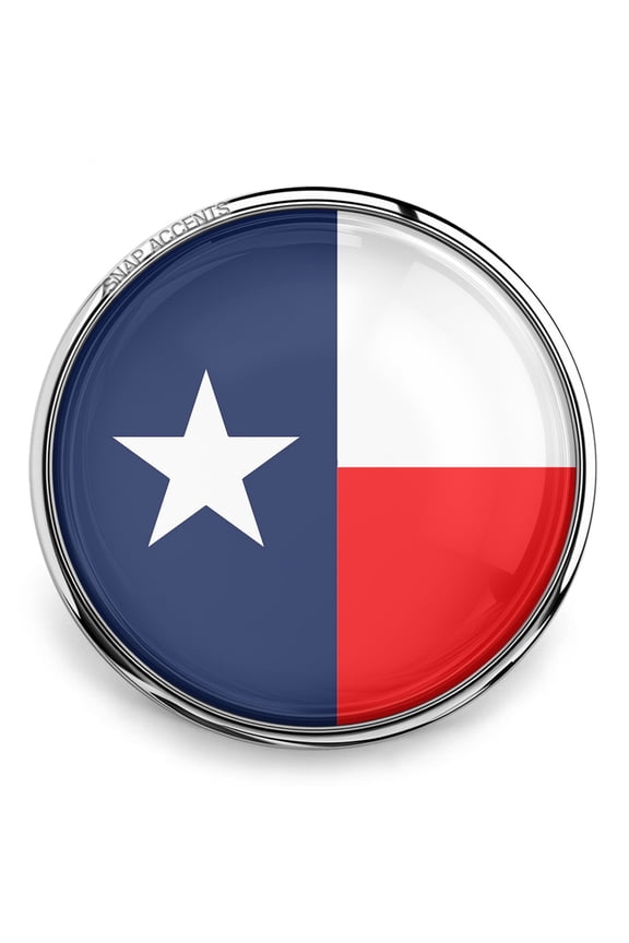 Texas State Flag Snap Jewelry Ginger Charm Button, For Interchangeable DIY Customizable Accessories