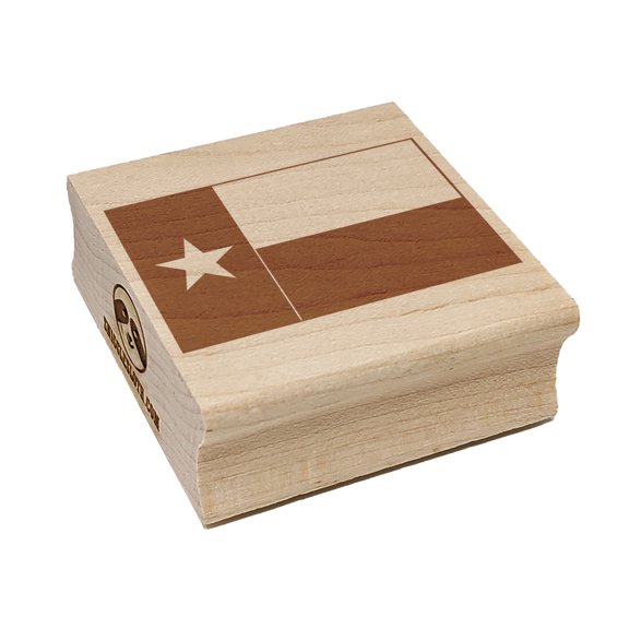 Texas State Flag Square Rubber Stamp Stamping Scrapbooking Crafting - Small 1.25in