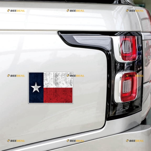 Texas State Flag TX Car Magnet Magnetic Sticker Decal - 4 Pack Glossy 3" 4" 5" 6" - for Truck Door Fridge Reusable Waterproof