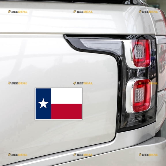 Texas State Flag TX Car Magnet Magnetic Sticker Decal - 4 Pack Reflective 3" 4" 5" 6" - for Truck Door Fridge Reusable Waterproof