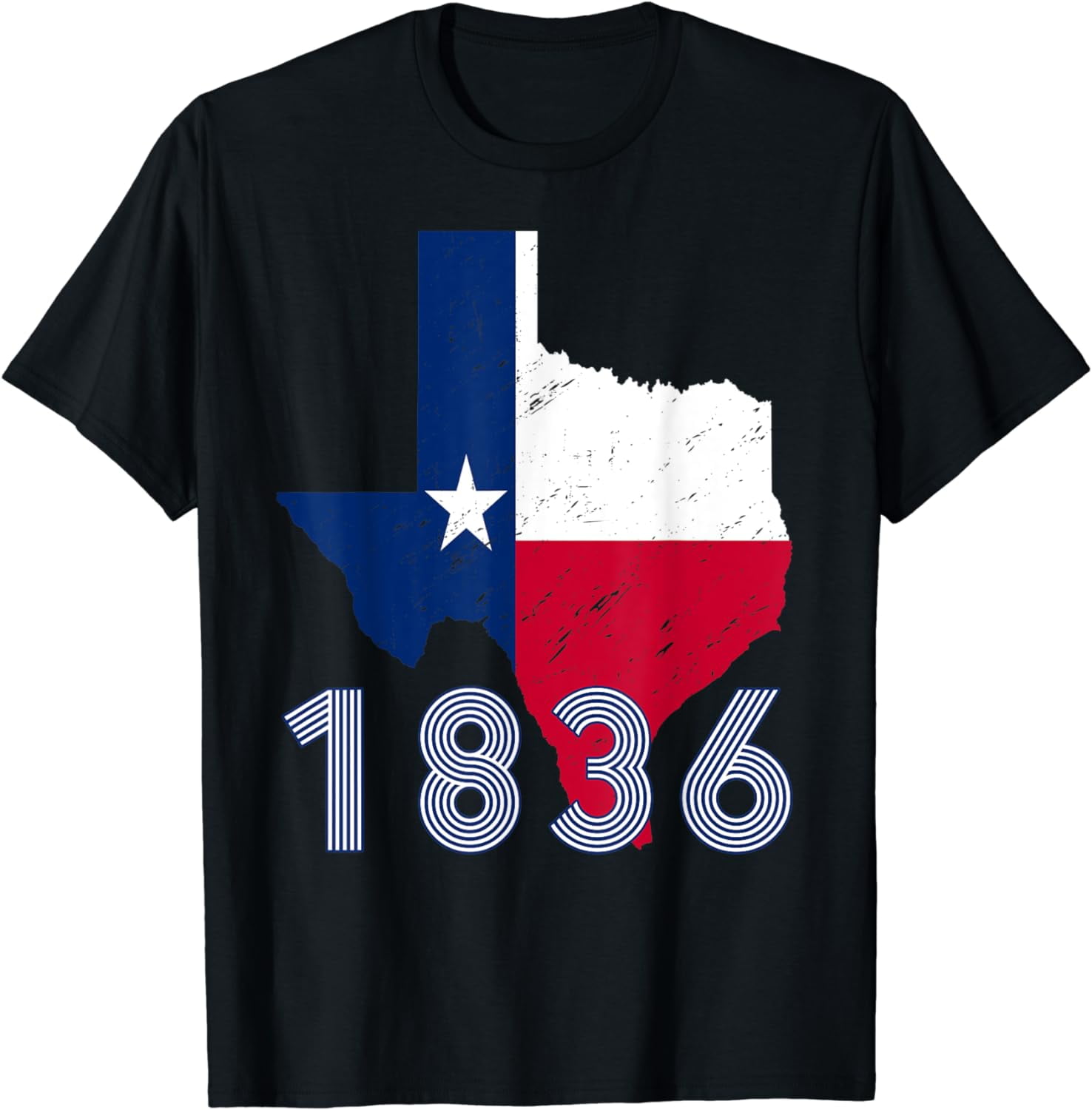 Texas State Independent Day Flag 1836 Vintage Tee T-Shirt - Walmart.com