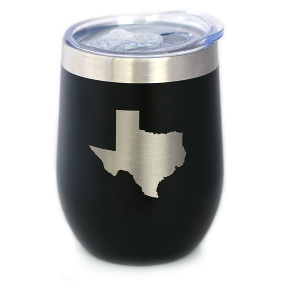 Bevvee Insulated Wine Tumbler 12 oz State Of Texas Texas Enthusiast Gifts Tumblers