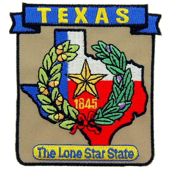 Texas State Map Patch 3"