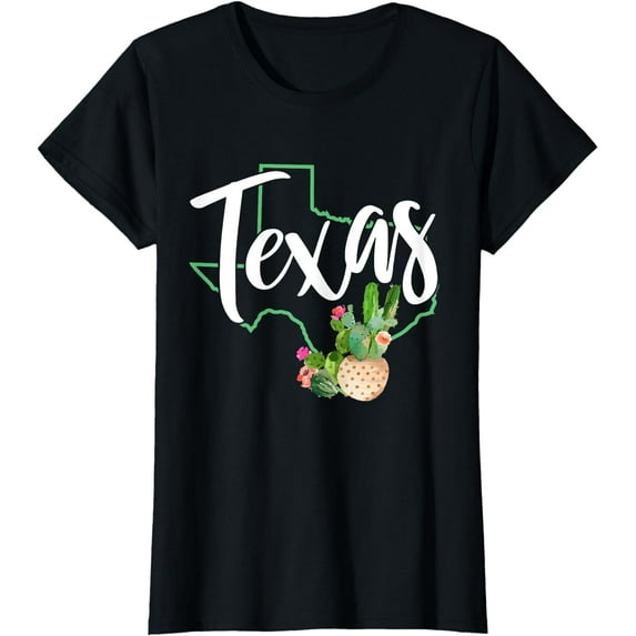 Texas State Map Pride Cactus Vintage Texas T-Shirt