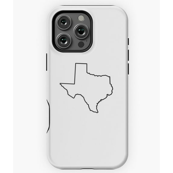 Texas State Outline Map Lone Star Phone Case for iPhone 16 15 14 13 12 11 Pro Max - Creative Phone