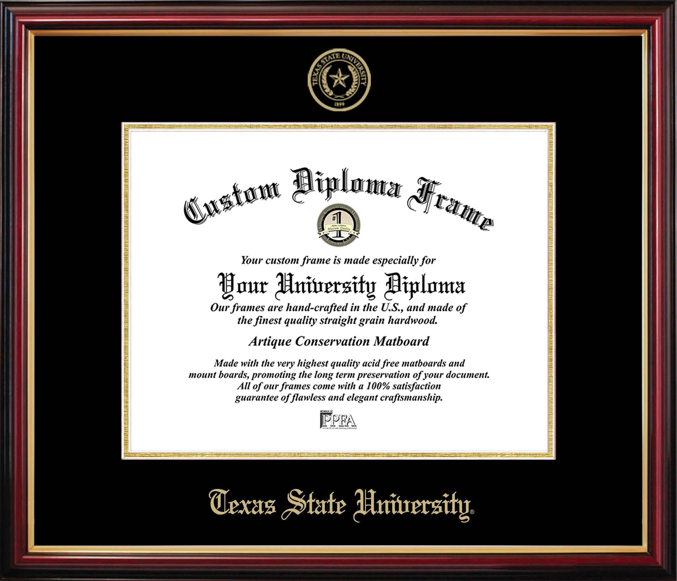 Texas State Petite Diploma Frame