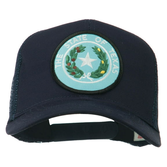 Texas State Seal Patched Mesh Cap - Navy OSFM