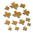 thumbnail image 1 of Texas State Silhouette Wood Mini Charms Shapes DIY Craft Jewelry - No Hole - 12mm (26pcs), 1 of 7