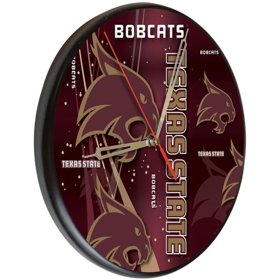 Texas State University 13" Solid Wood Clock