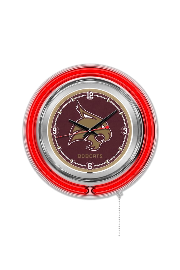Texas State University 15" Double Neon Wall Clock