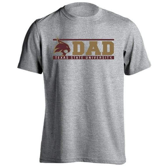 Texas State University Bobcats Dad Proud Parent Short Sleeve T-Shirt