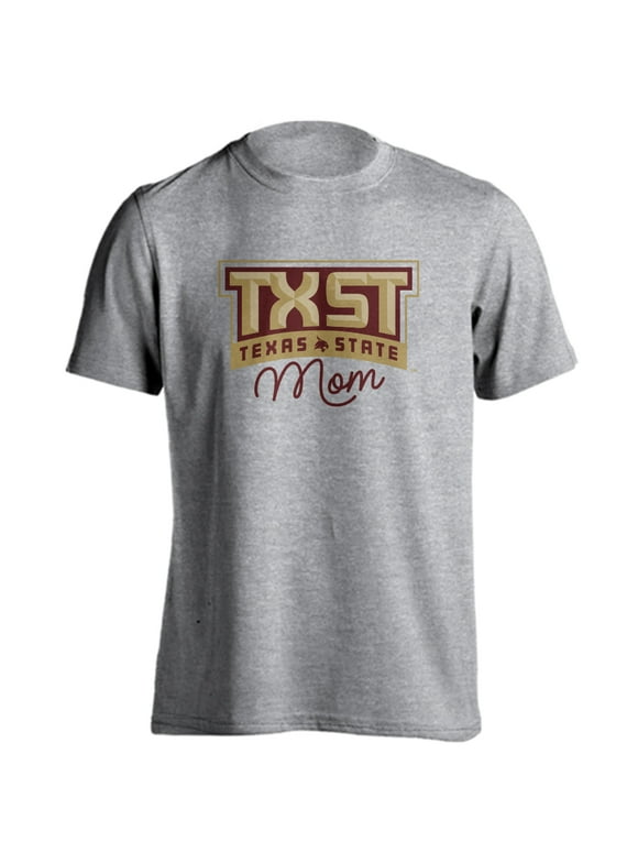 Texas State University Bobcats Mom Proud Parent Short Sleeve T-Shirt