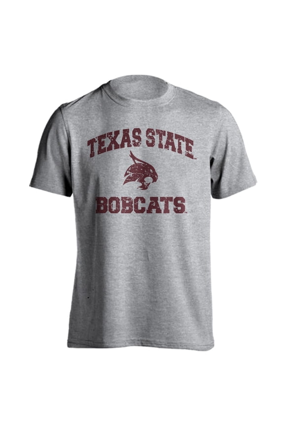 Texas State University Bobcats TXST Distressed Retro Short Sleeve T-Shirt