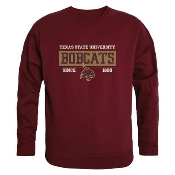 Texas State University Campus Crewneck Sweatshirt, Maroon - Extra Large