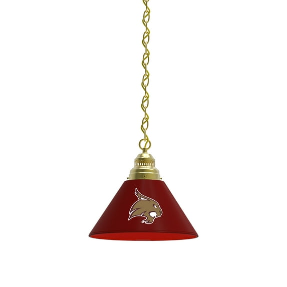 Texas State University Pendant Light with Brass Fixture