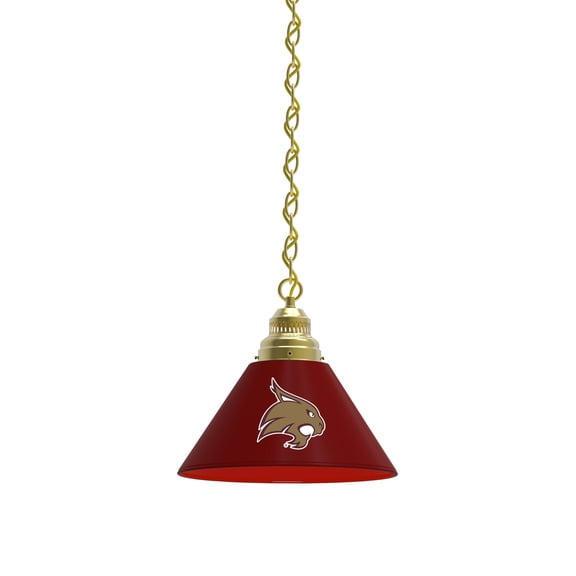 Texas State University Pendant Light with Brass Fixture