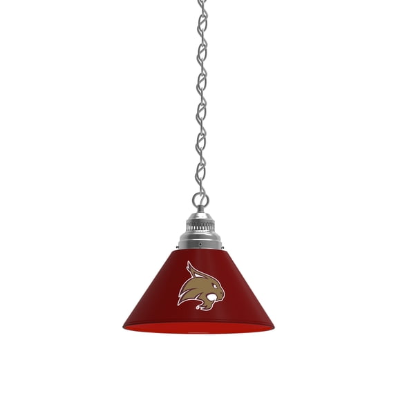 Texas State University Pendant Light with Chrome FIxture