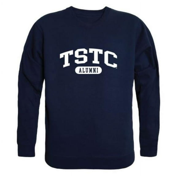 Texas State University Technical Alumni Fleece Pullover Crewneck Sweatshirt, Navy - Large