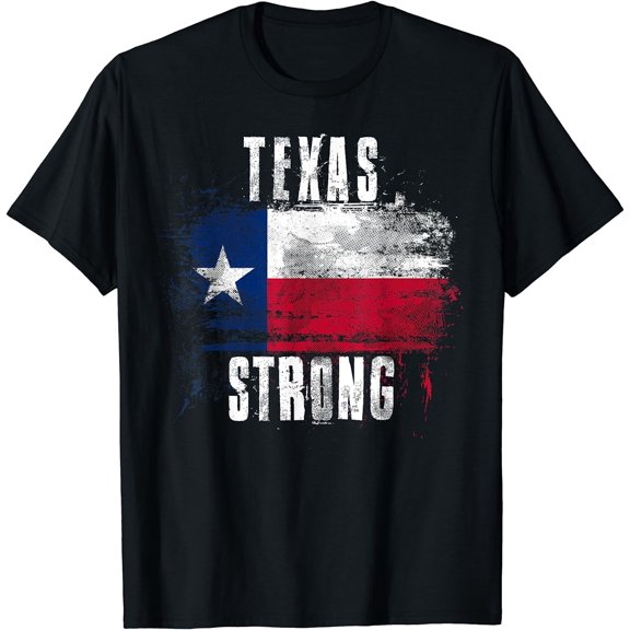 Texas Strong Distressed Flag - Texan Pride T-Shirt