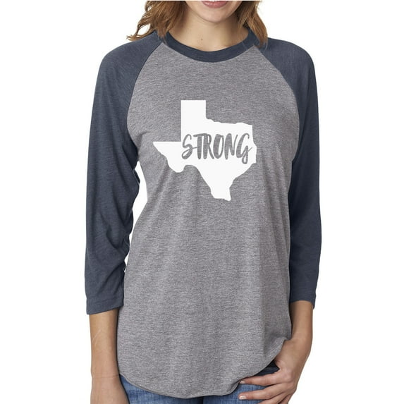 Texas Strong Unisex 3/4 Sleeve Baseball Raglan Tee