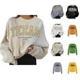 thumbnail image 1 of Texas Sweatshirt for Women Fall Winter Long Sleeve Crewneck Casual Graphic Sweat Shirts Travel Pullover Tops, 1 of 1