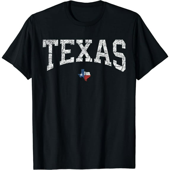 Texas T Shirt Women Men Kids Texas State Map Flag Distressed T-Shirt