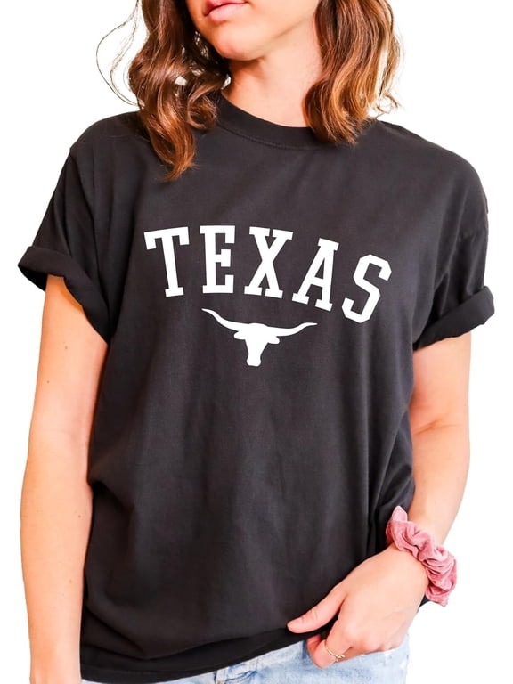 Texas T-Shirt for Men, Women, Unisex - Lone Star State Graphic Tee - Retro Looked Short Sleeve Crew Neck Top - 100% Cotton