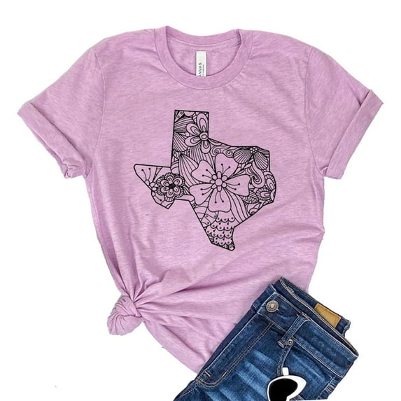 Texas T-shirt State Shirt Pride Tee Dallas Top Home Shirts Patriotic Gift Women's Country Tshirt
