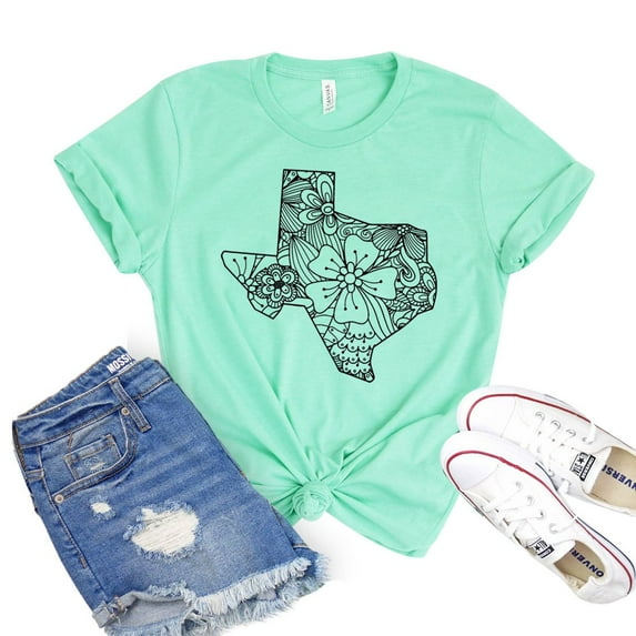 Texas T-shirt State Shirt Pride Tee Dallas Top Home Shirts Patriotic Gift Women's Country Tshirt