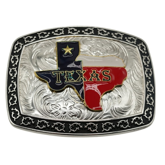 Texas TX State Flag Western Rodeo Large Metal Belt Buckle
