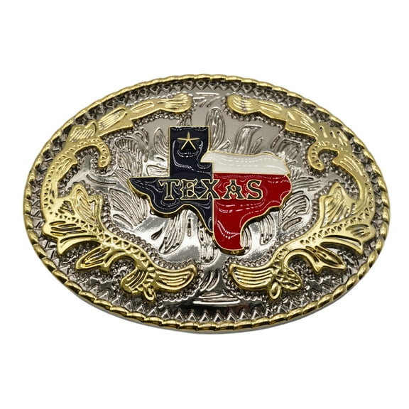 Texas TX State Flag Western Rodeo Small Metal Belt Buckle