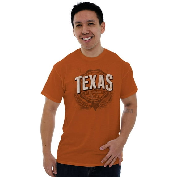 Texas TX Student Campus Pride Seal Men's Graphic T Shirt Tees Brisco Brands L