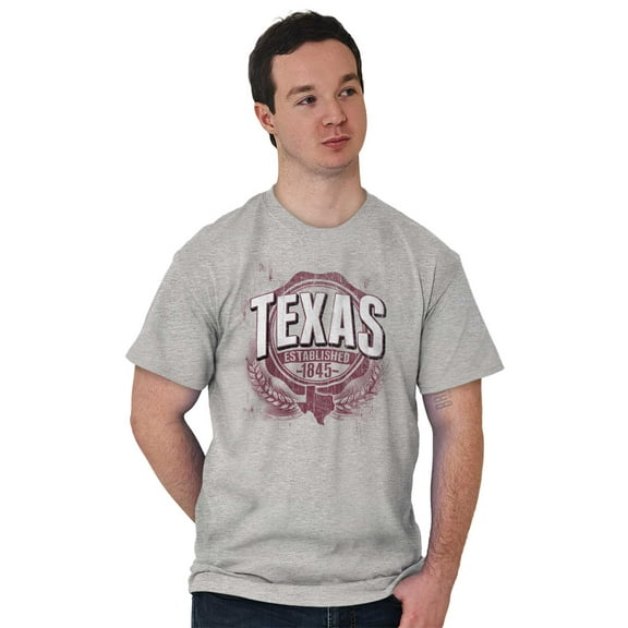 Texas TX Student Campus Pride Seal Men's Graphic T Shirt Tees Brisco Brands S