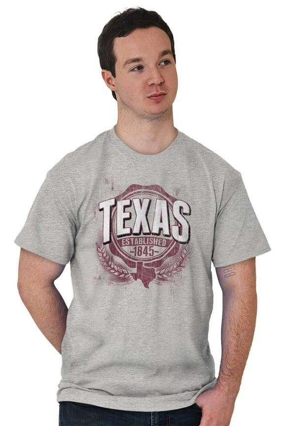 Texas TX Student Campus Pride Seal Men's Graphic T Shirt Tees Brisco Brands S