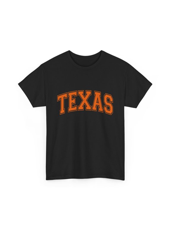 Texas TX Varsity Orange Text Style Creative Theme Suited To Daily Outfits And Special Occasions T-Shirt, Size S-5XL