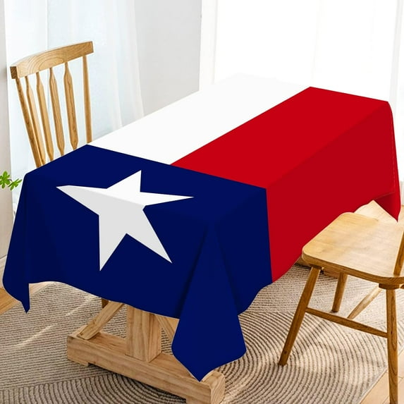Texas Tablecloth Texas Lone Star State Flag Table Cover for Kitchen Dining Room Home Decor-60×84inch