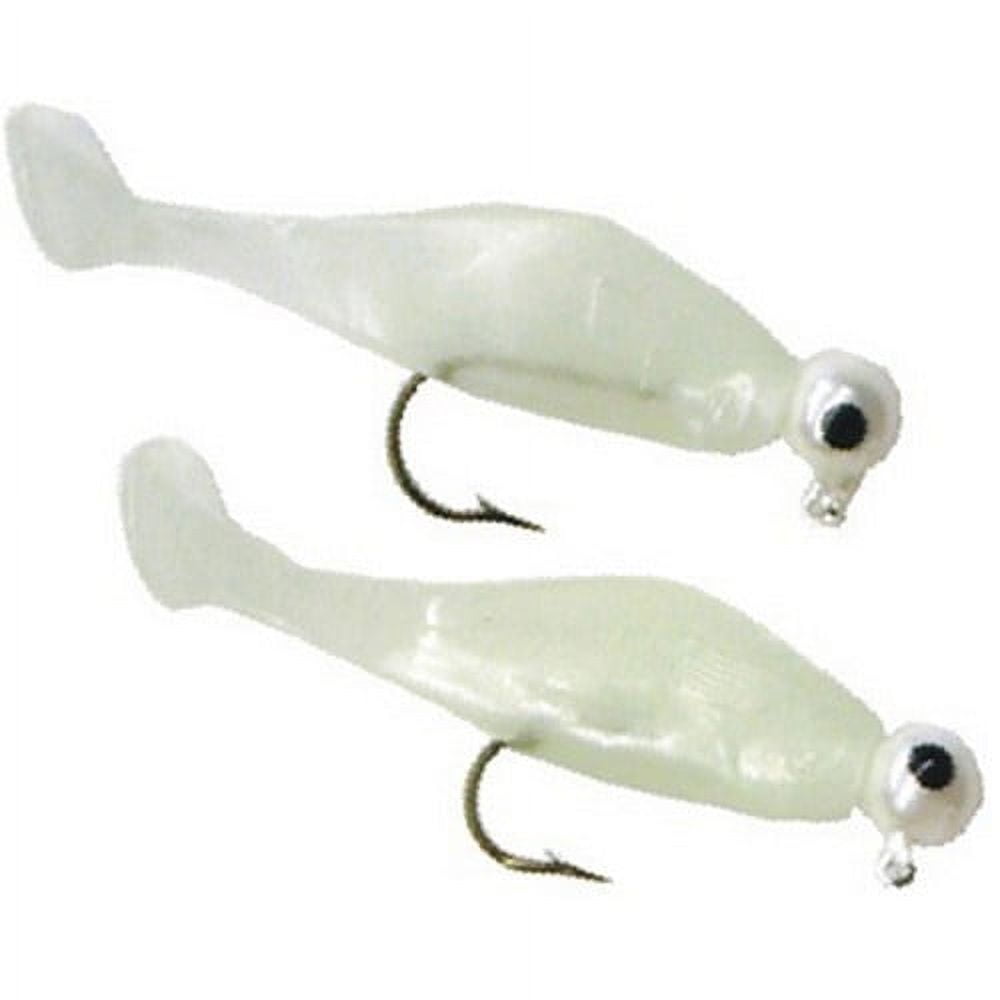 Texas Tackle Factory Killer Shad Rig Softbait Duo Pack, Glow White, 1/8 oz  