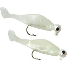 Texas Tackle Factory Killer Shad Rig Softbait Duo Pack, Glow White, 1/8 oz