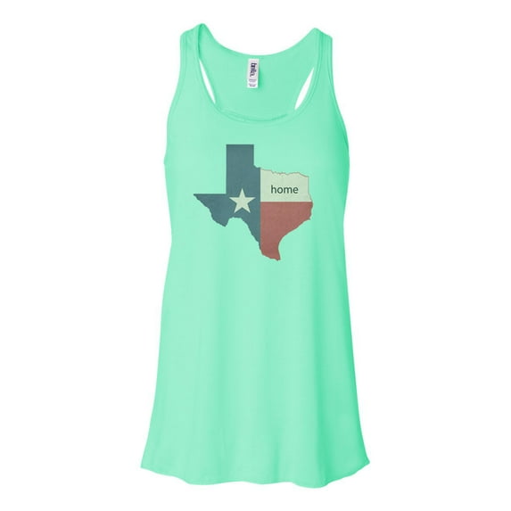 "Texas Tank, Texas Is Home, Womens Texas Shirt, Soft Bella Canvas, Sublimation, TX Tee, I'm From Texas, TX Shirt, TX Racerback, Tank Top, Mint , EXTRA SMALL"