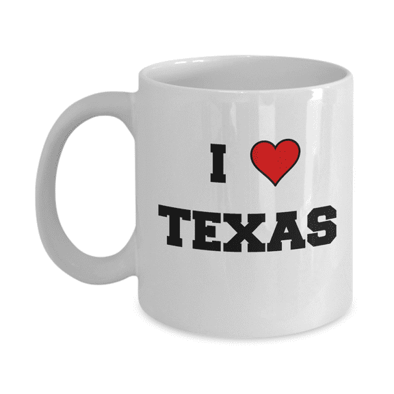 Texas Tea Coffee Mugs,I Love Texas USA States Ceramic Coffee Mug Tea Cup Gifts Mugs 11 oz