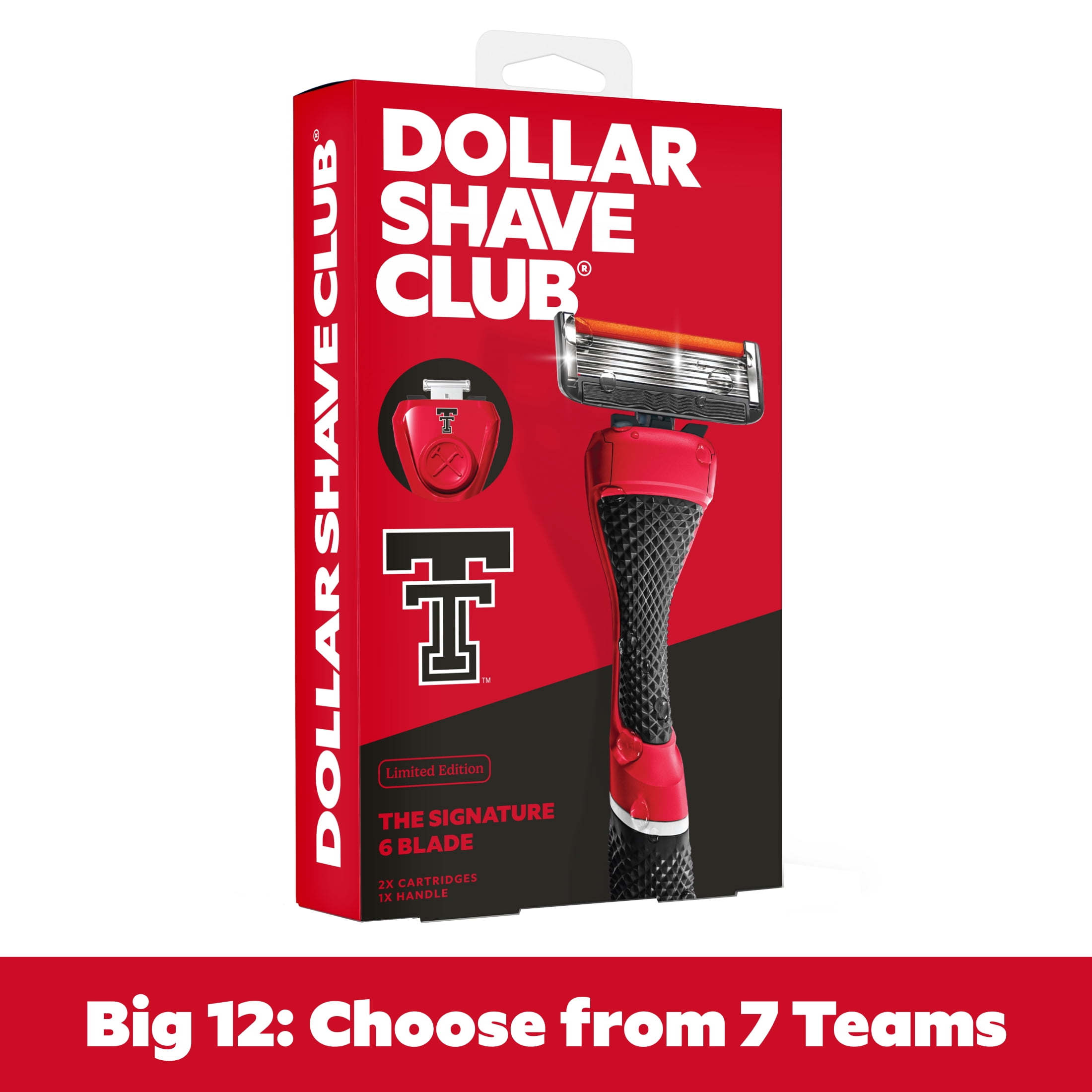 Dollar Shave Club Texas Tech 6-Blade Razor Starter Set