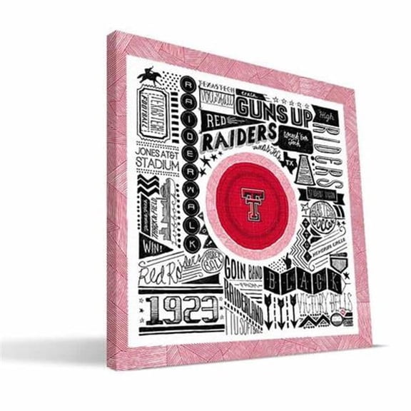 Texas Tech Pictograph Canvas - 24 x 24 in.