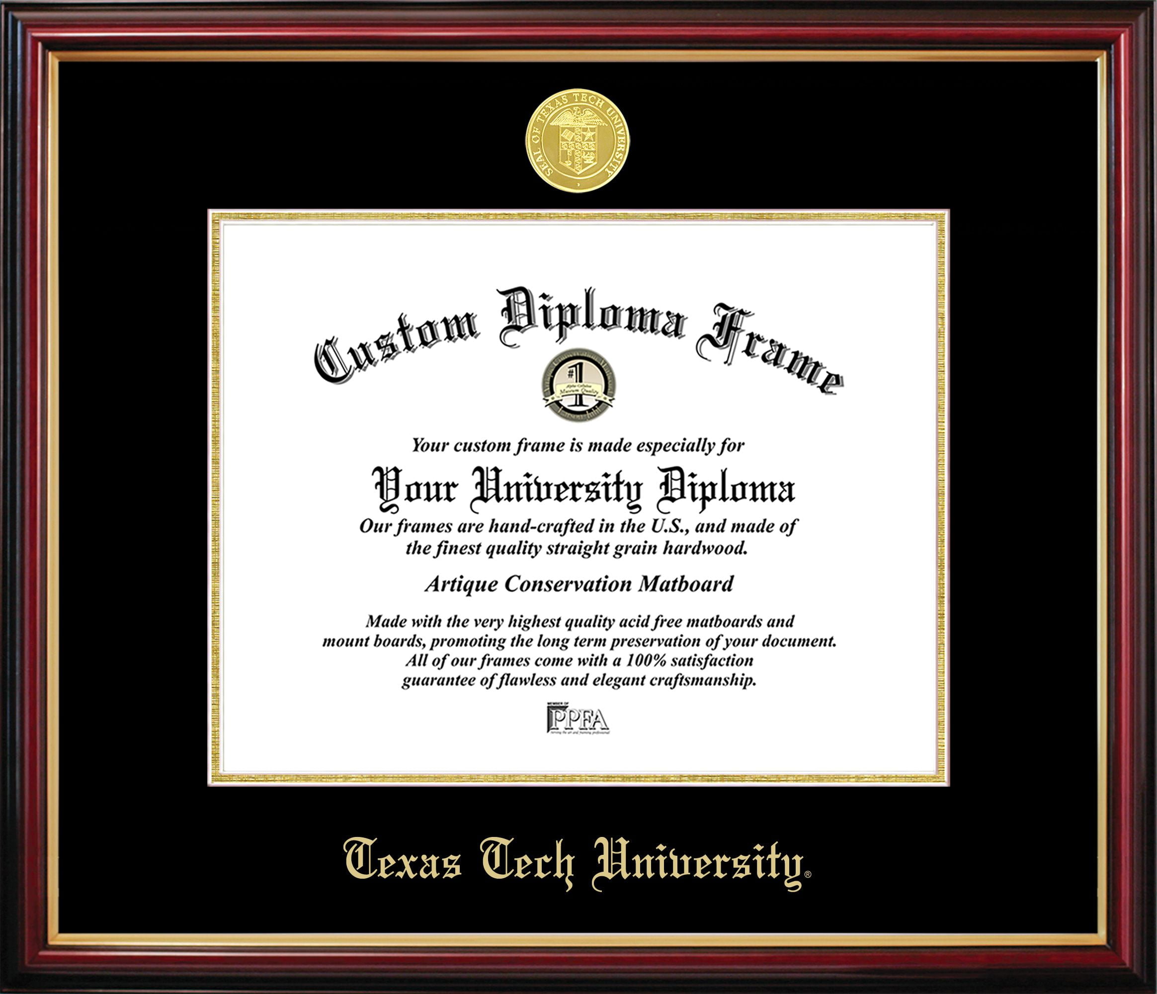 Texas Tech Red Petite Diploma Frame
