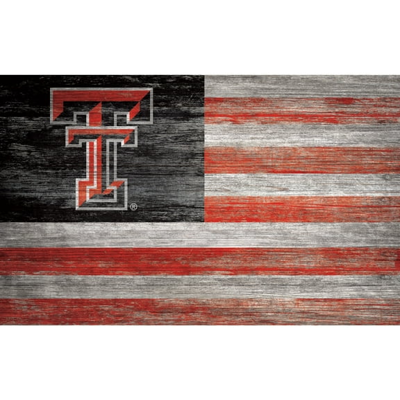 Texas Tech Red Raiders 11'' x 19'' Distressed Flag Sign