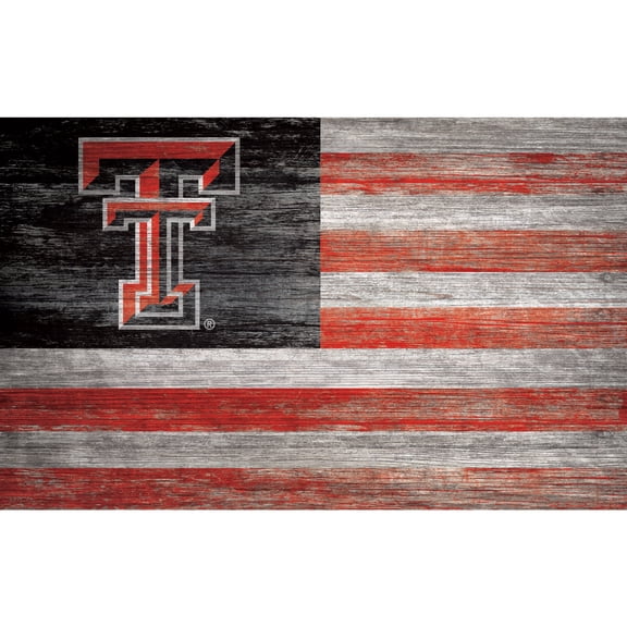 Texas Tech Red Raiders 11'' x 19'' Distressed Flag Sign