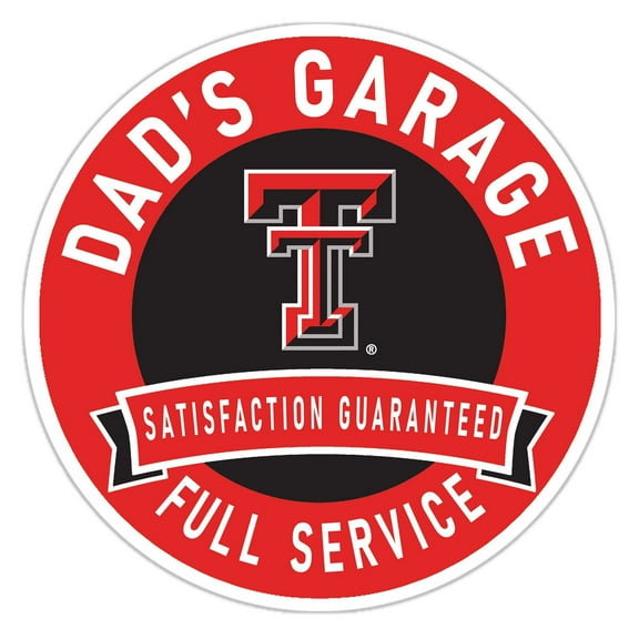 Texas Tech Red Raiders 16" Dad's Garage Wood Sign
