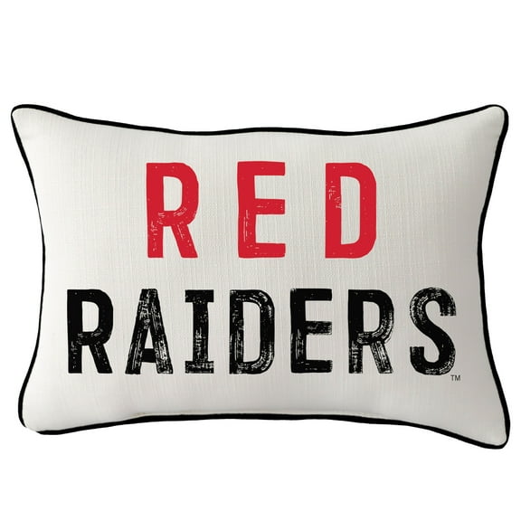 Texas Tech Red Raiders Distressed Logo Rectangular Piped Pillow