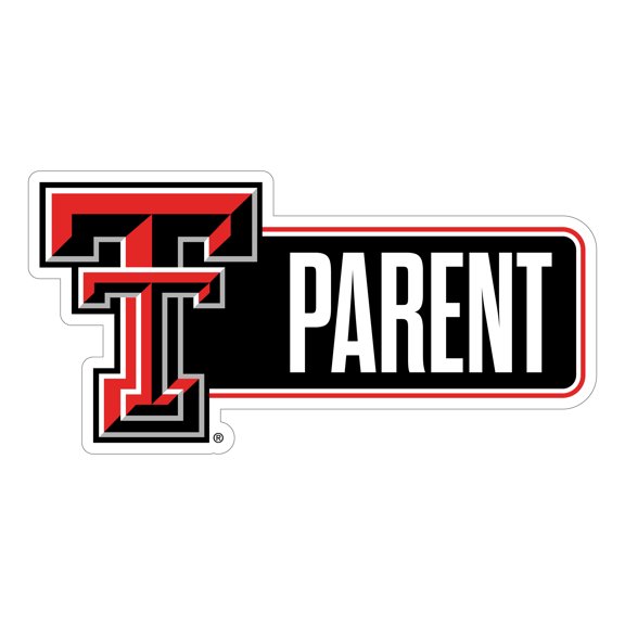 Texas Tech Red Raiders Proud Parent Die Cut Decal Officially Licensed Collegiate Product (10-Inches Wide)